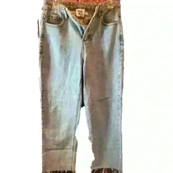 Princess Polly Denim - Princess Polly wide leg frayed bottom sz 2 woman's